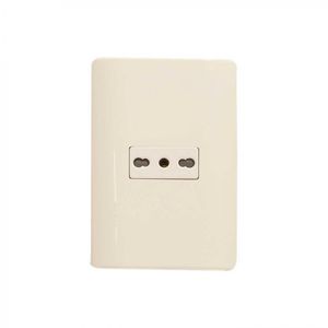 Placa Armada Enchufe Simple 10/16 A Génesis Blanco