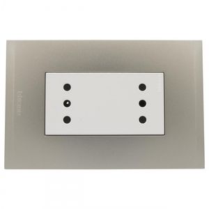 Placa Armada Enchufe Doble 10 A Nóbile Perla