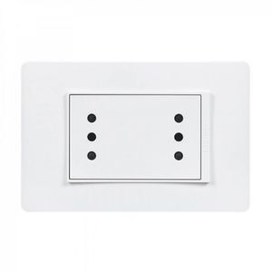 Placa Armada Enchufe Doble 10 A Lúzica Blanco