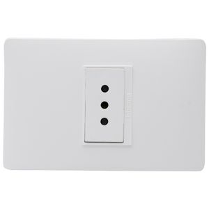 Placa Armada Enchufe Simple 10 A Lúzica Blanco