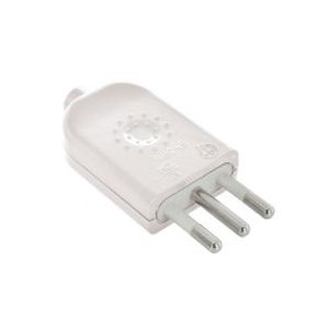Enchufe Macho Volante 2 P + T 10 A 250 V Blanco