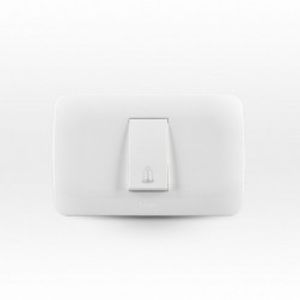 Placa Armada Interruptor Pulsador Simple 10 A 250 V Blanco