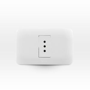 Placa Armada Enchufe Simple 10 A Blanco