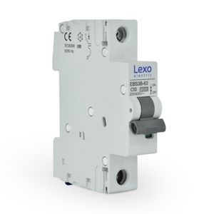 Interruptor Automático EBS3B-63 C 1 Polo 10 kA 10 A Blanco
