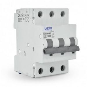 Interruptor Automático EBS3B-63 C 3 Polo 10 kA 40 A Blanco