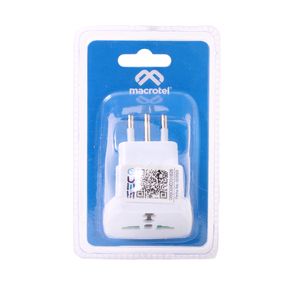 Adaptador Universal 2 P + T 10 A Blanco
