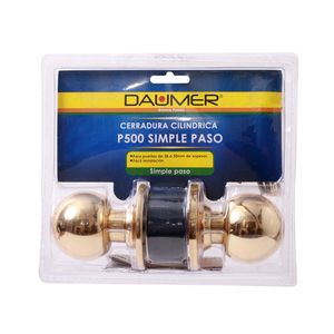 Cerradura Cilíndrica Pomo Simple Paso P-500 Bronce