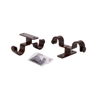 Soporte Cortina Doble A Techo 25 mm Champagne 2 un