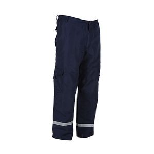 Pantalón Poplin Con Cinta Talla L Azul