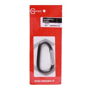 Mosquetón Bombero 4" Aluminio Negro