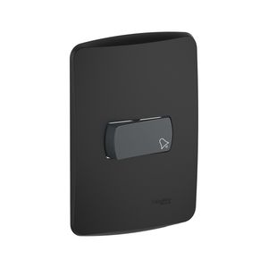 Placa Armada Pulsador simple 16 A Miluz Grafito