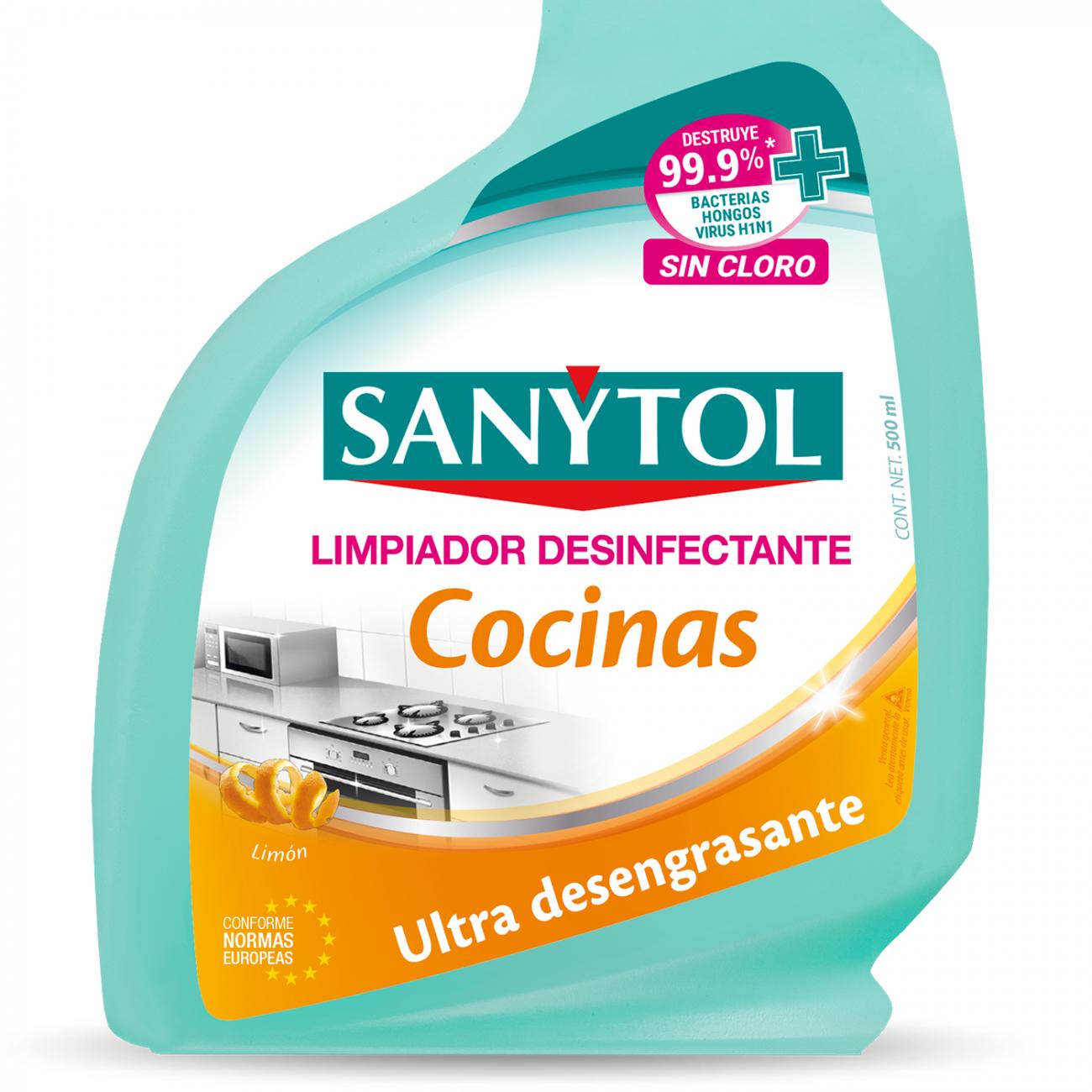 Sanytol Desinfectante Desengrasante Cocinas, 750 ml : .com