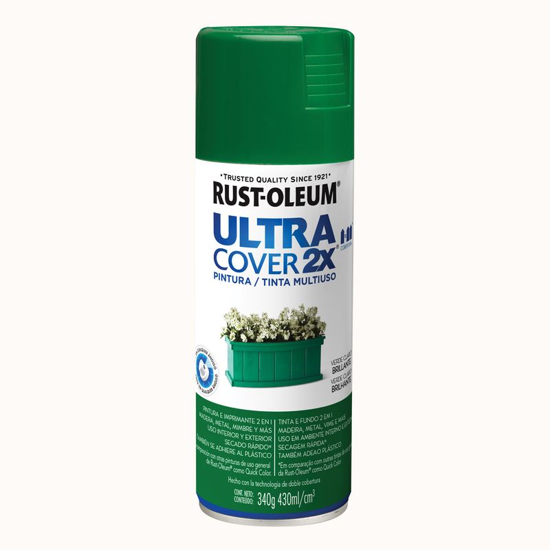 Pintura spray 430 ml Ultra cover 2X negro mate Rust-Oleum