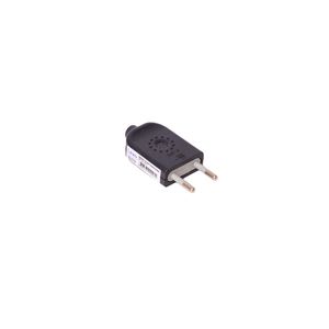 Enchufe Macho Volante 2 Polos 10 A 250 V Negro