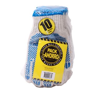 Guante Hilo Pigmentado 3 Hebras 10 Pares