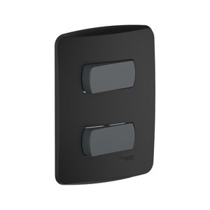 Placa Armada Interruptor Doble 10 A Miluz Grafito