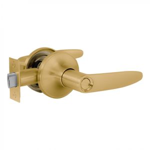 Cerradura Tubular Manilla Baño/Dormitorio Bronce Pulido