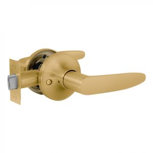 Cerradura Tubular Manilla Simple Paso Bronce Pulido