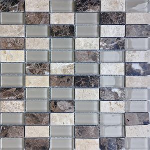 Malla Mosaico 30 x 30 cm Piedra Terra Beige