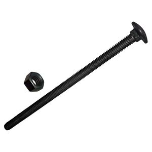 Perno Coche + Tuerca 5/16 x 4 1/2" Negro 10 un
