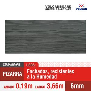 Siding Fibrocemento 6 x 190 x 3660 mm Pizarra