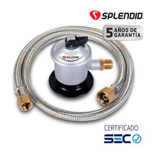 Kit Regulador Gas + Flexible HI Izquierdo 3/8 x 1/2"