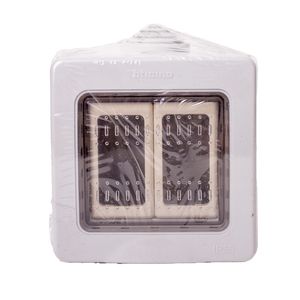 Caja Sobrepuesta Para 2 Módulos Gris