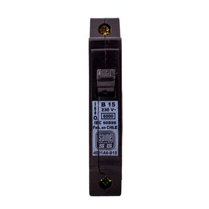 Interruptor Automático Monofásico B 1 Polo 6 kA 15 A Negro