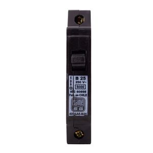 Interruptor Automático Monofásico B 1 Polo 6 kA 25 A Negro