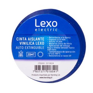 Cinta Aisladora PVC 19 mm 20 m Azul