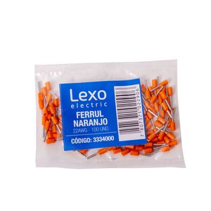 Ferrul 22 AWG 100 un Naranjo