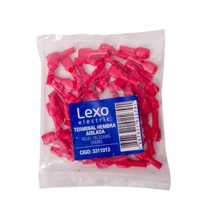 Terminal Hembra Aislada 16-22 AWG 4 mm 50 un Rojo