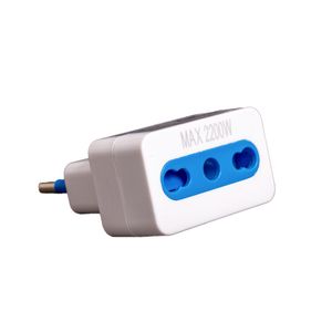 Adaptador Schuko 10/16 A Con Protección Blanco