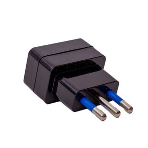 Adaptador Schuko 10/16 A Con Protección Negro