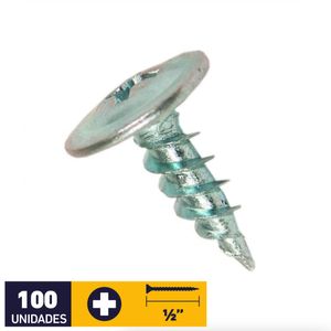 Tornillo Cabeza Lenteja Punta Fina #8 x 3/4" 100 un Zincado