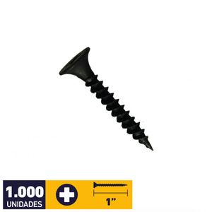 Tornillo Volcanita Metal Punta Fina #6 x 1" Pote 1000 un Fosfatado