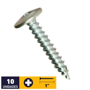 Tornillo Cabeza Lenteja Punta Fina #8 x 1" 10 un Zincado