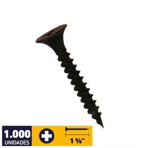Tornillo Volcanita Metal Punta Fina #6 x 1 5/8" 1000 un Fosfatado