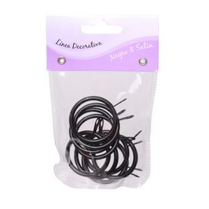 Argolla Fierro 19 mm Negro 10 un
