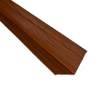 Perfil Siding Metálico Esquinero Interior 4 cm 2 mm 3 m Cedro