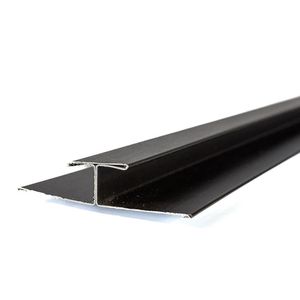 Perfil H Siding Metálico Exterior 4 cm 2 mm 3 m Negro