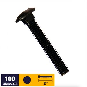 Perno Coche 5/16 x 2" Negro 100 un