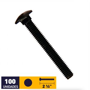 Perno Coche 5/16 x 2 1/2" Negro 100 un