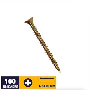 Tornillo Madera Aglomerada 4,5 x 50 mm 100 un