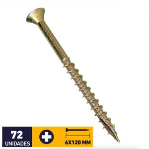 Tornillo Turbo Screw #6 x 120 mm 72 un