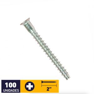 Tornillo Soberbio 3/16 x 2" Zincado 100 un