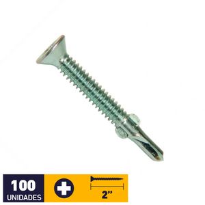 Tornillo Autoperforante Con Alas Punta Broca #12 x 2" Zincado 100 un