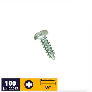 Tornillo Roscalata #8 x 1/2" 100 un Zincado