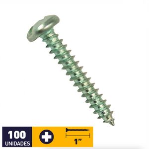 Tornillo Roscalata #8 x 1" 100 un Zincado
