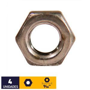 Tuerca Hexagonal 5/16" No Recubierto 4 un
